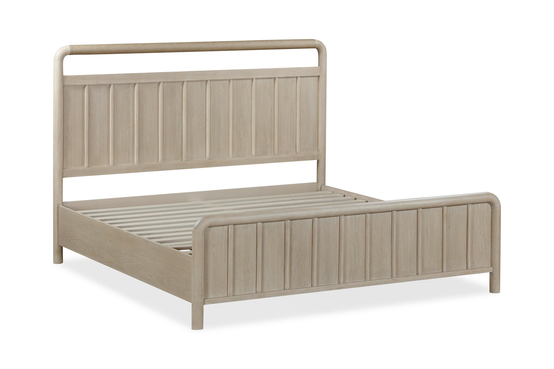 Camden Shiplap Oak Wood Platform Bed in Chai - What A Room