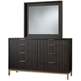 Kentifield Solid Wood Eight Drawer Dresser in Black Drifted Oak - What A Room