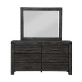 Meadow Six Drawer Solid Wood Dresser in Graphite - What A Room