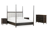 Rockport Upholstered Poster Bed in Yin and Turtle Dove Linen - What A Room