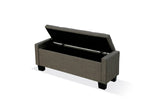 Madeleine Tufted Storage Bench in Dolphin Linen - What A Room