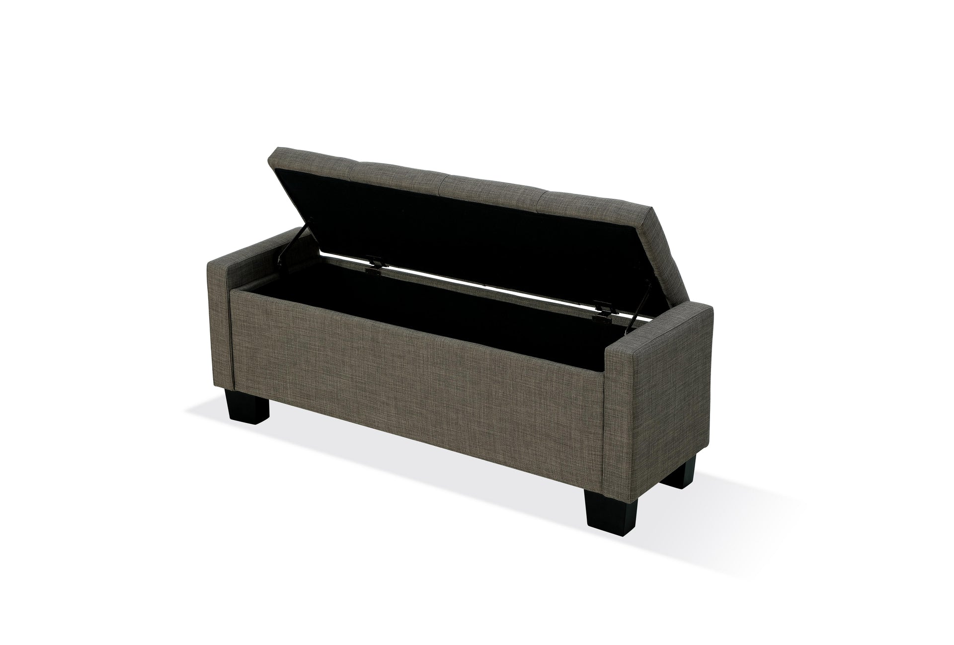 Madeleine Tufted Storage Bench in Dolphin Linen - What A Room