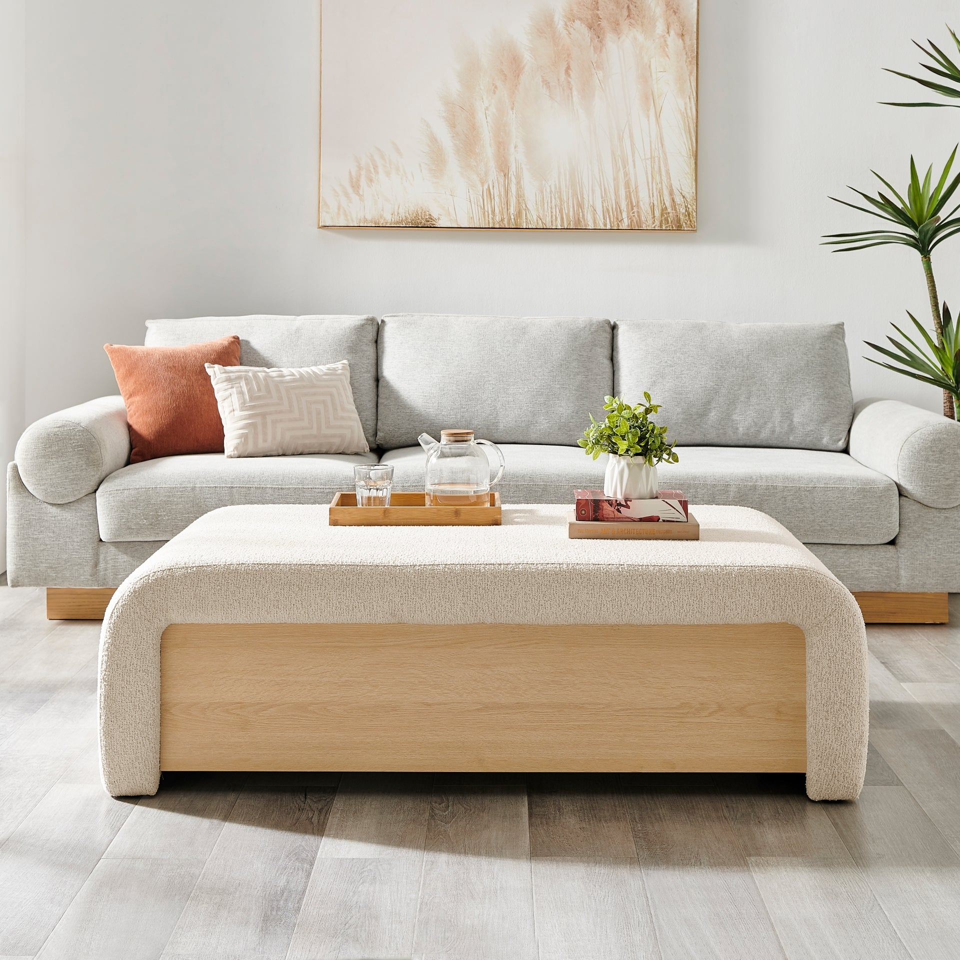 Tammy Boucle Storage Coffee Table/Ottoman - What A Room