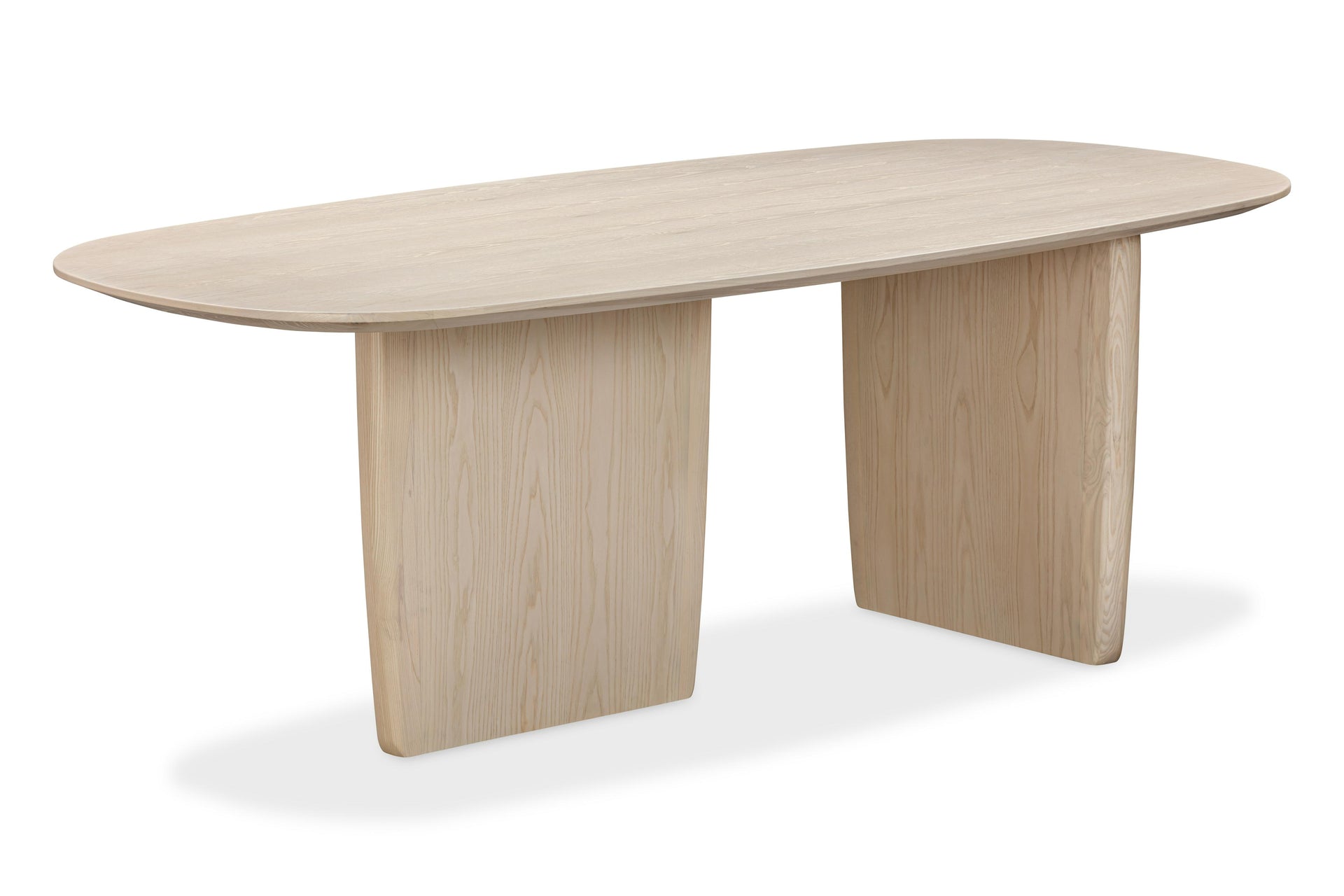 Liv Ash Wood Oval Dining Table in White Sand - What A Room