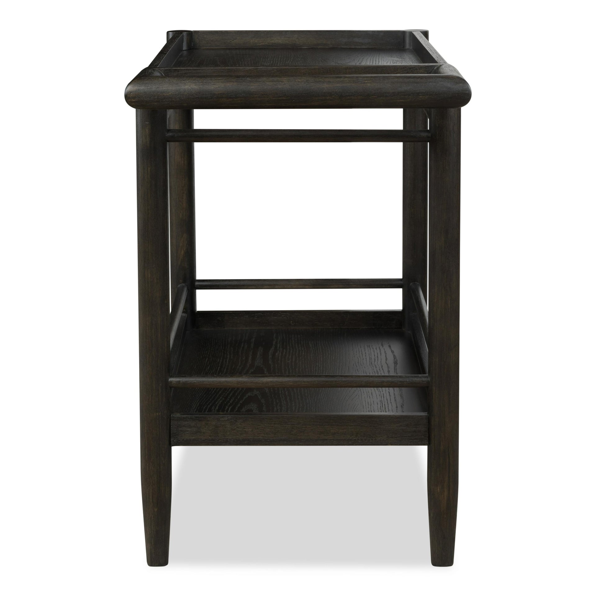 Rockport Two Shelf Rolling Bar Cart in Yin - What A Room