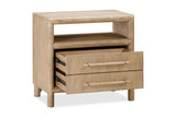 Dorsey Two Drawer USB-charging Nightstand in Granola - What A Room