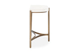Lyon Semi-circular White Concrete and Metal Console Table - What A Room