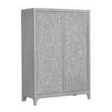 Boho Chic Wardrobe Chest in Washed White - What A Room