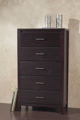 Nevis Five Drawer Chest in Espresso - What A Room