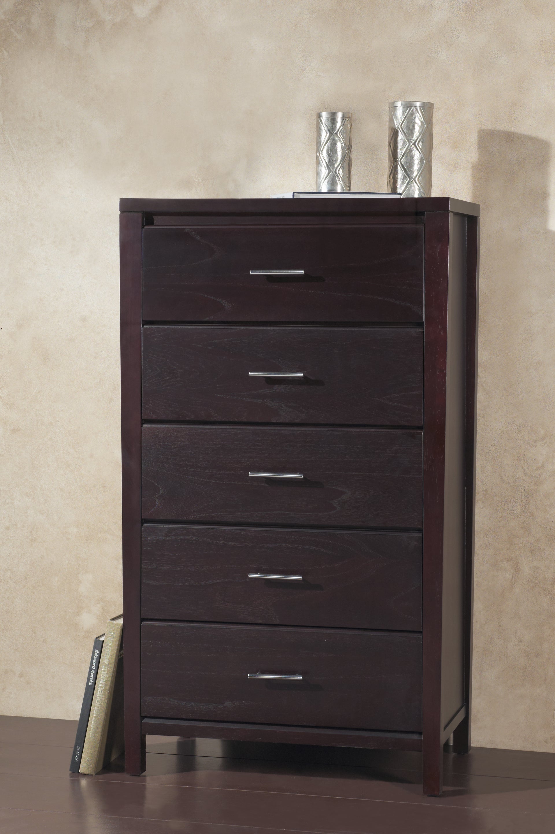 Nevis Five Drawer Chest in Espresso - What A Room