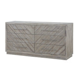 Alexandra Solid Wood Six Drawer Dresser in Rustic Latte - What A Room