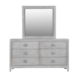 Boho Chic Six-Drawer Dresser in Washed White - What A Room
