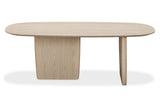 Liv Ash Wood Oval Dining Table in White Sand - What A Room