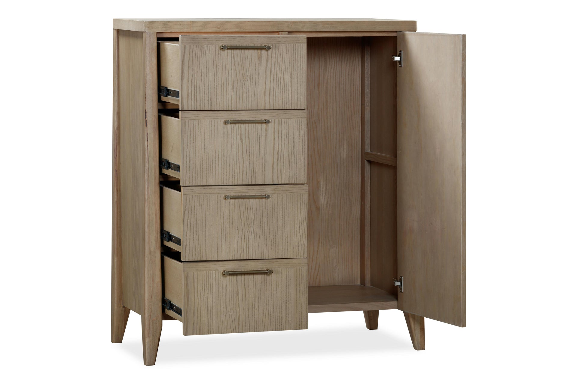 Sumire Four Drawer One Door Ash Wood Chest in Ginger - What A Room