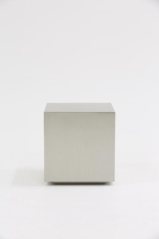 Modrest Anvil Modern Brushed Stainless Steel End Table - What A Room