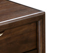 Sol Two Drawer USB-Charging Nightstand in Brown Spice - What A Room
