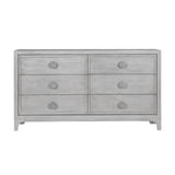 Boho Chic Six-Drawer Dresser in Washed White - What A Room