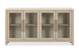 Liv Glass Door Ash Wood Sideboard in White Sand - What A Room