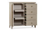 Camden Six Drawer One Door Oak Wood Chest in Chai - What A Room