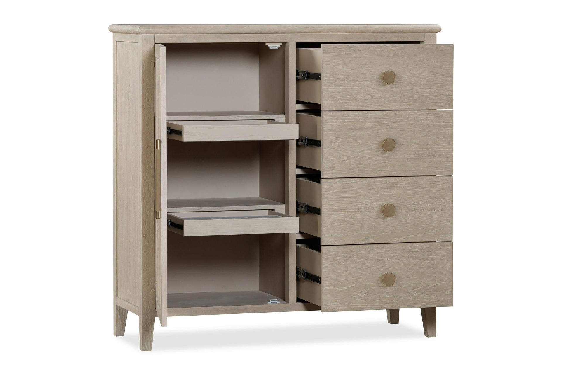Camden Six Drawer One Door Oak Wood Chest in Chai - What A Room