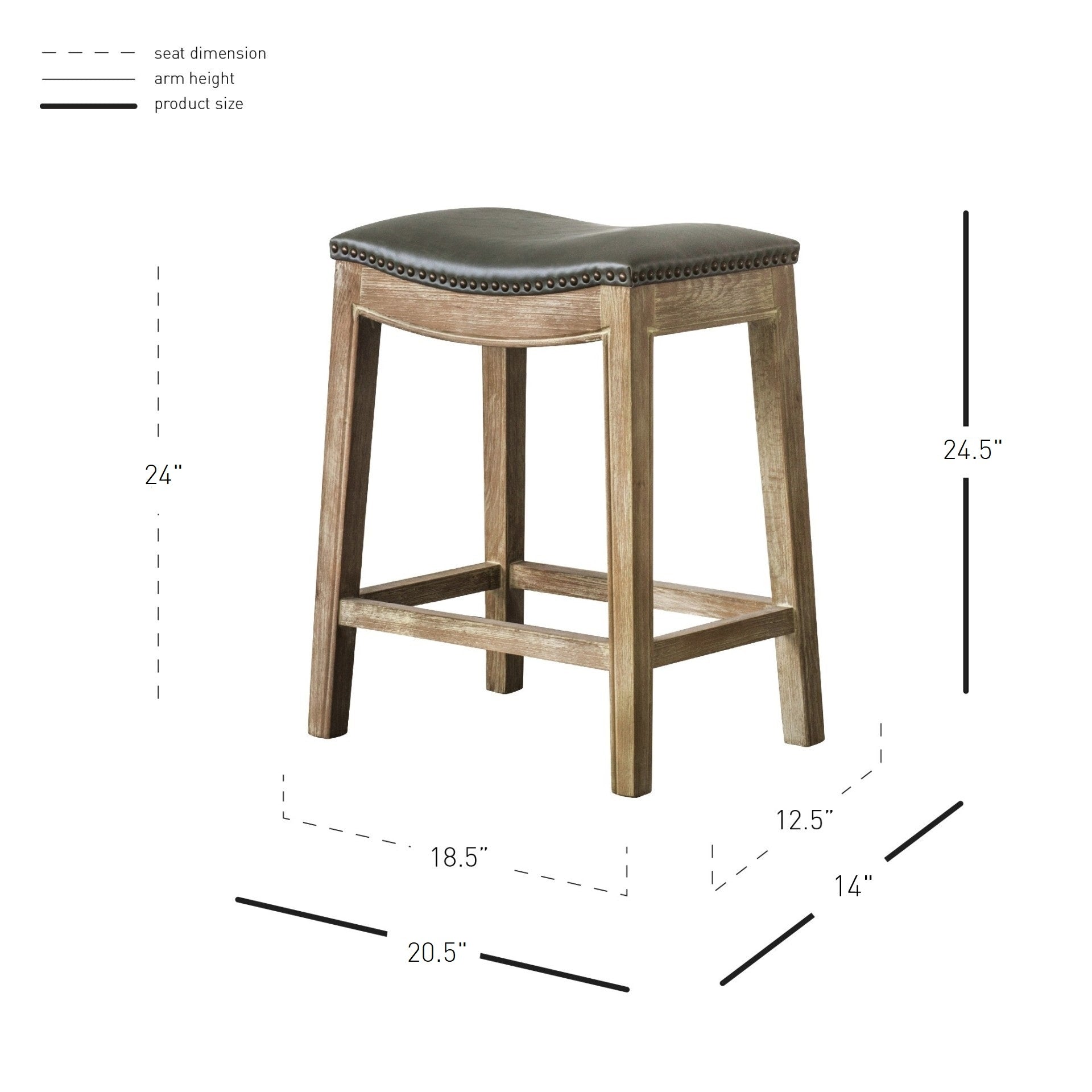 Elmo  Bonded Leather Counter Stool - What A Room