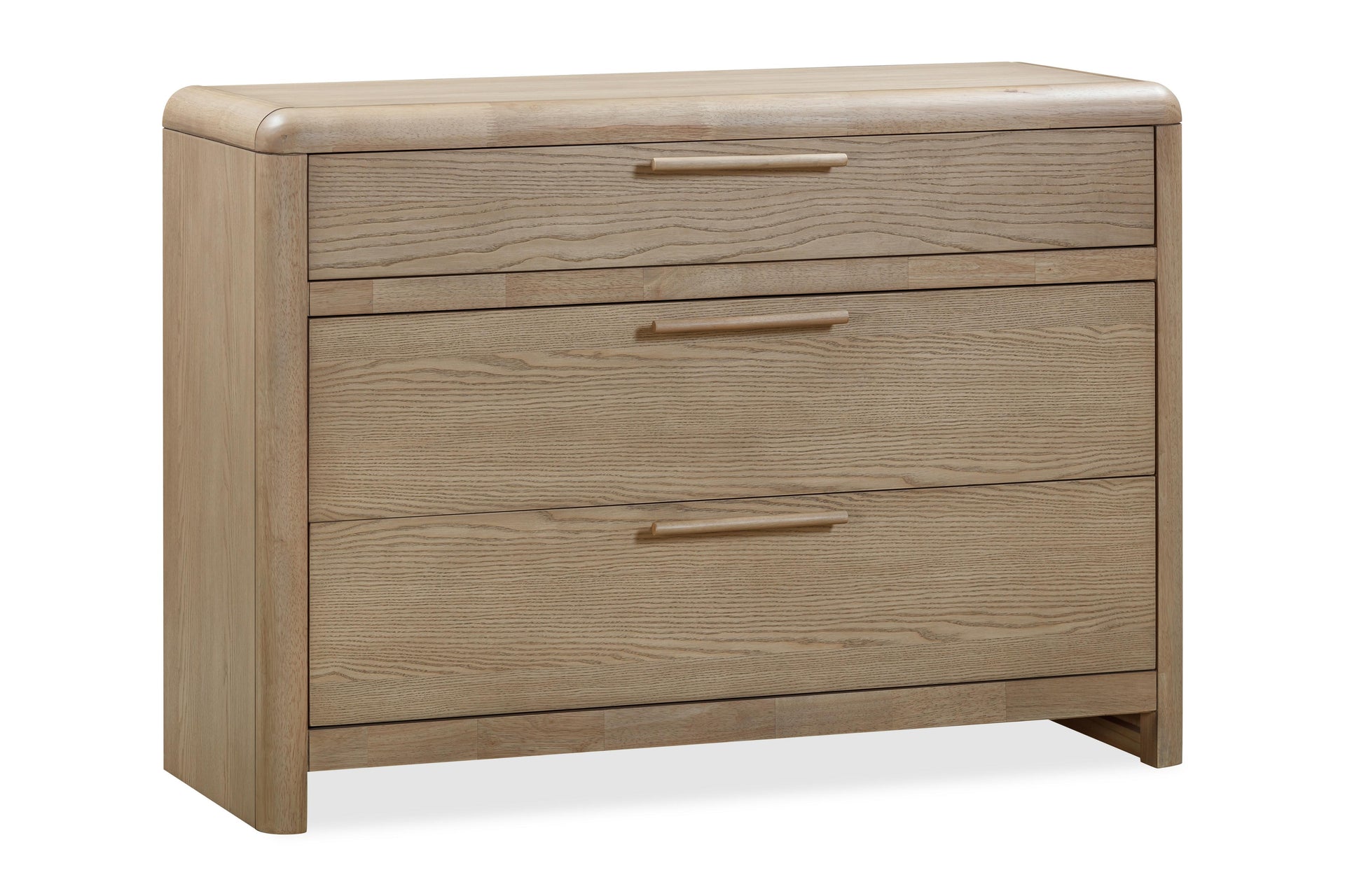 Furano Three Drawer Ash Wood Bachelor Chest in Ginger - What A Room