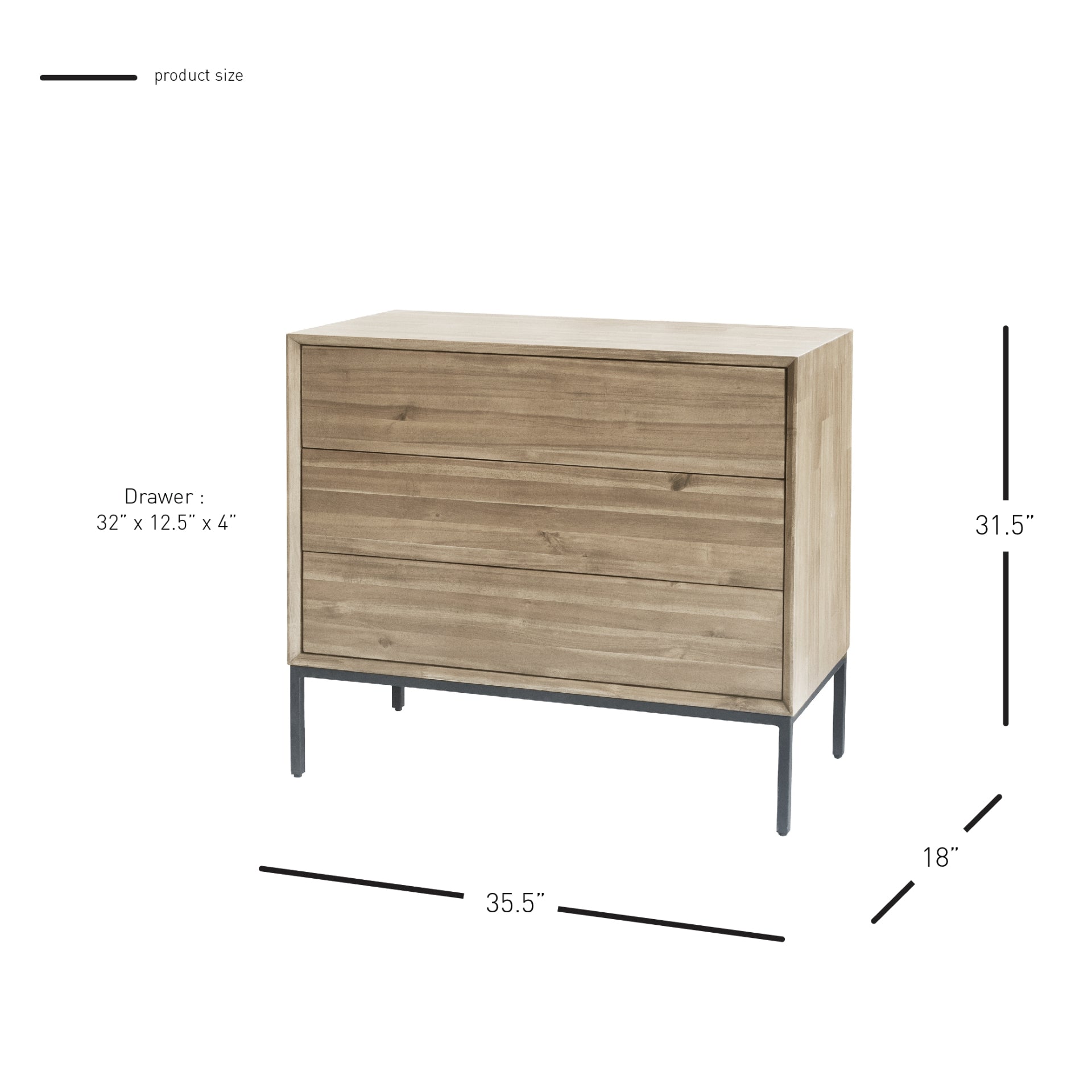 Hathaway  Chest 3 Drawers - What A Room
