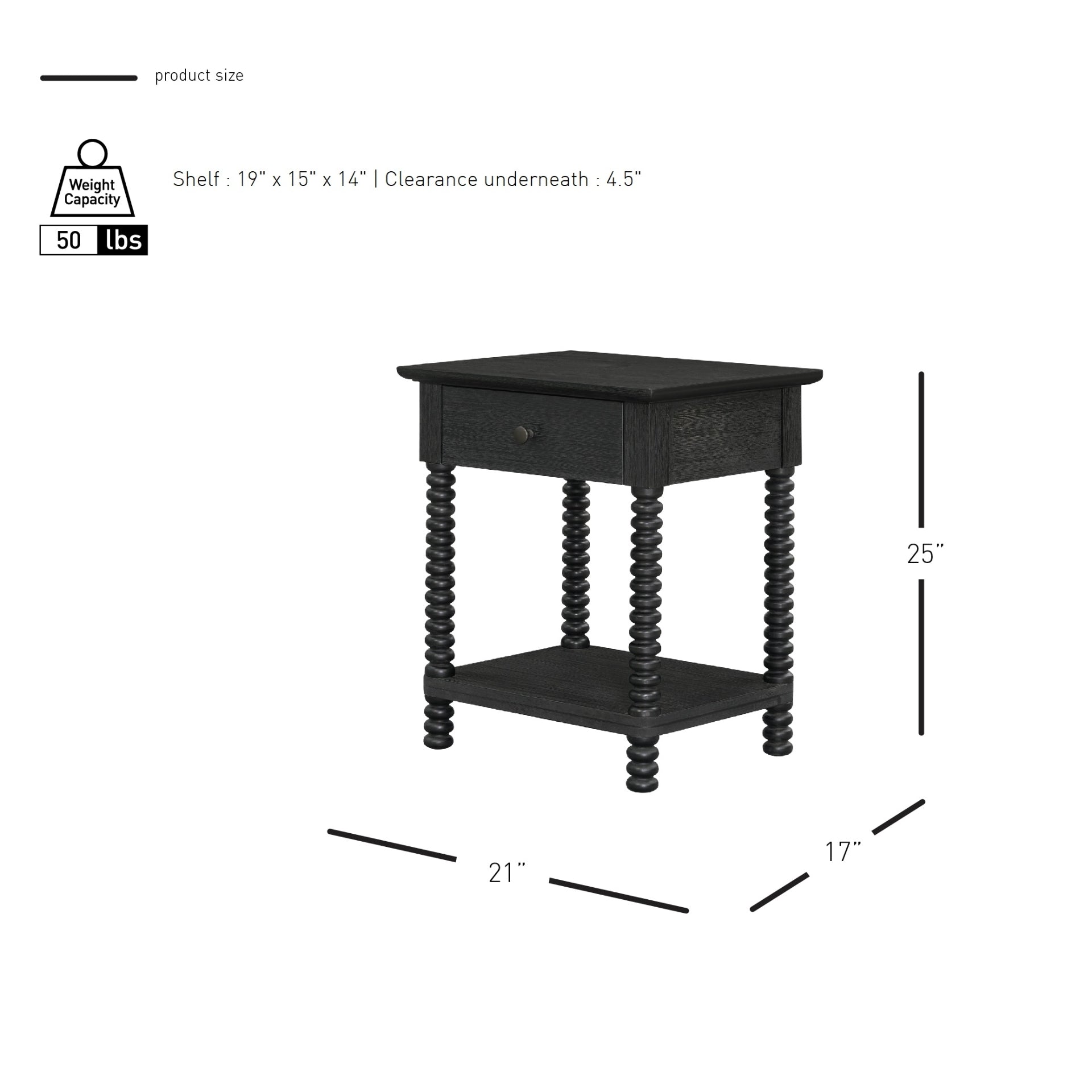 Azella  Nighstand/Side Table - What A Room