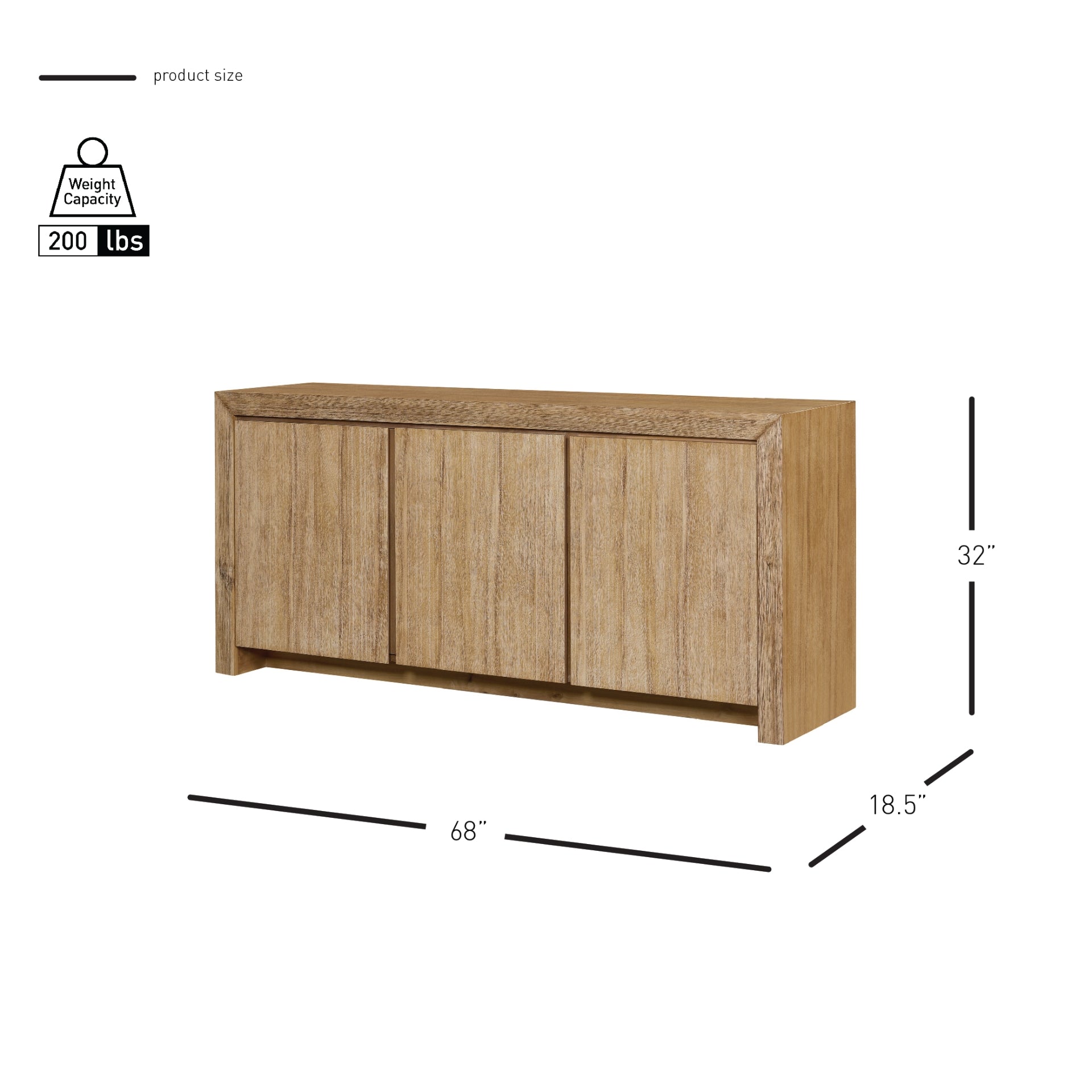 Zerano Buffet/Sideboard 3 Doors - What A Room