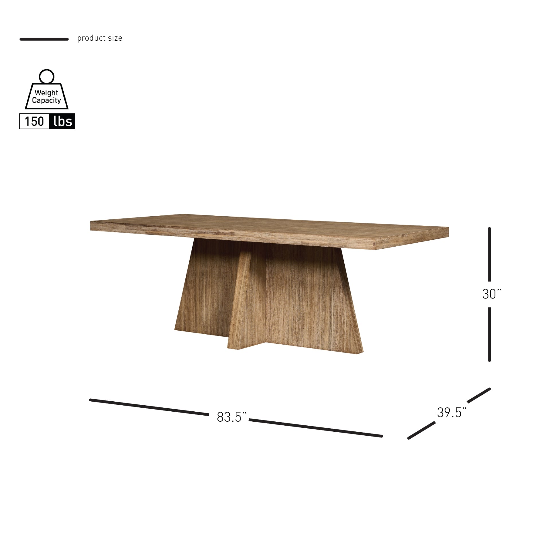 Zerano 84" Dining Table Cross Legs - What A Room