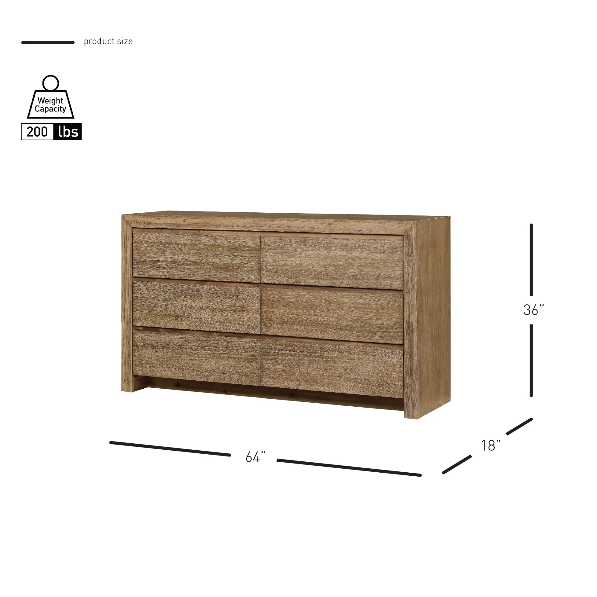 Zerano Dresser 6 Drawers - What A Room