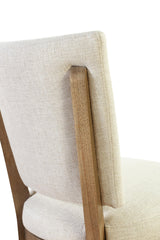 Sumner Channel Back Upholstered Dining Chair in Natural (Set of 2) - What A Room