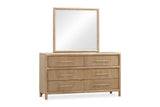 Dorsey Solid Wood and Glass Mirror in Granola - What A Room