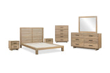 Batten Solid Wood and Mirrored Glass Wall or Dresser Mirror in Blonde Oak - What A Room