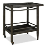 Rockport Two Shelf Rolling Bar Cart in Yin - What A Room