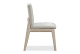 Liv Solid Wood Dining Chair in White Sand and Natural Linen (Set of 2) - What A Room