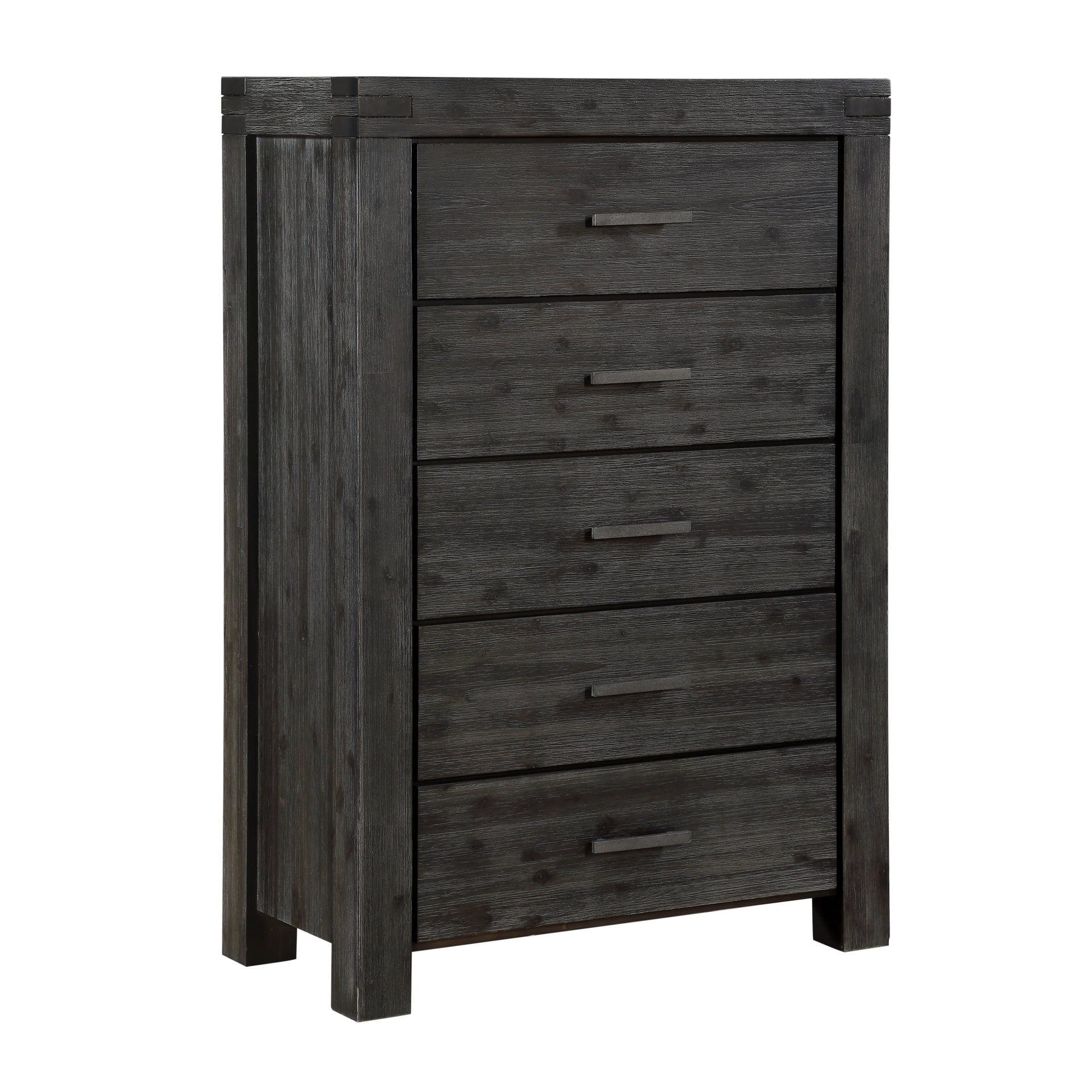 Meadow Five Drawer Solid Wood Chest in Graphite - What A Room