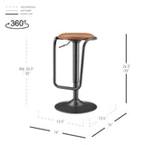 Elijah   Gaslift Swivel Bar Stool (Set of 2) - What A Room