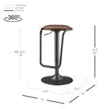 Elijah   Gaslift Swivel Bar Stool (Set of 2) - What A Room