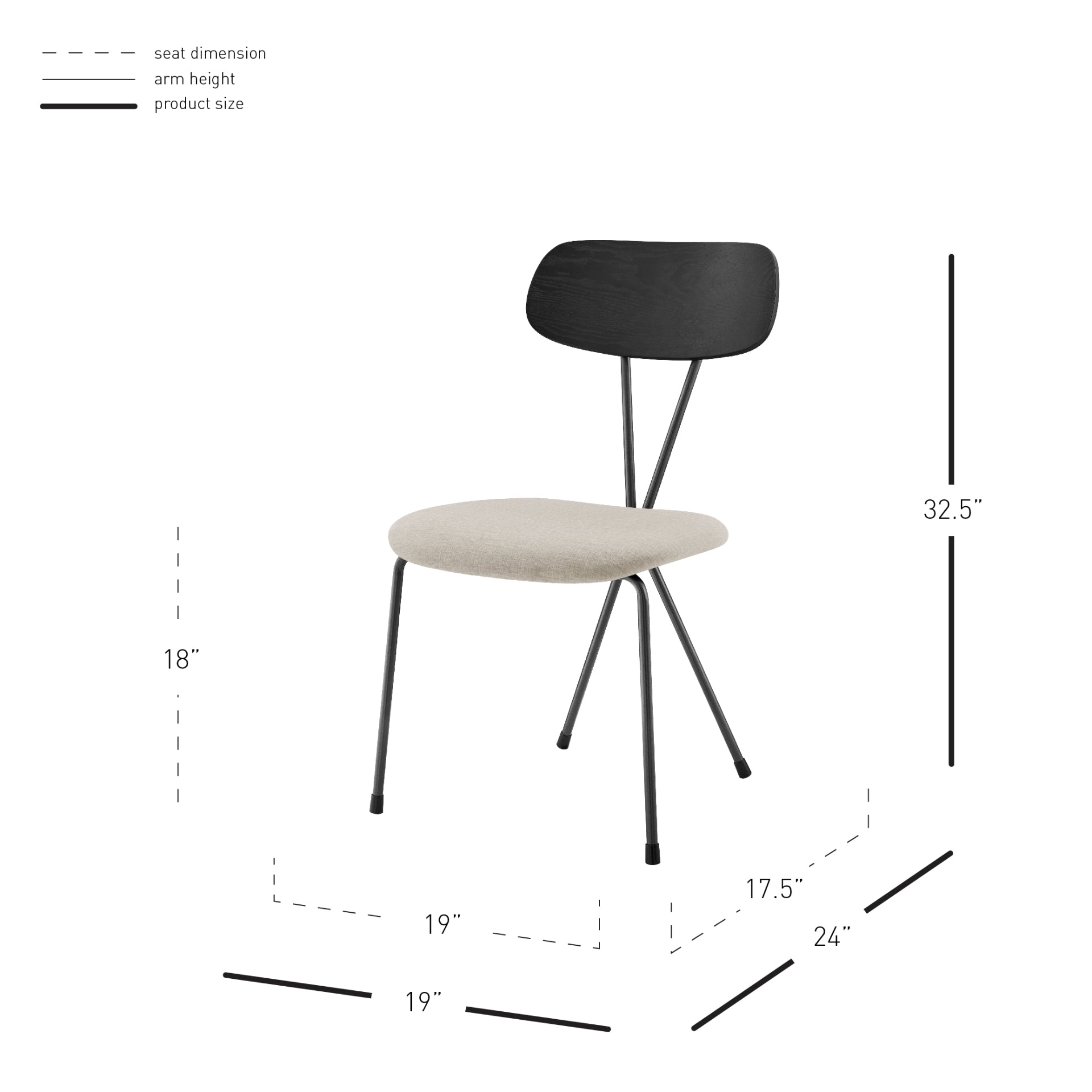 Elise  Fabric Dining Side Chair (Set of 4) - What A Room
