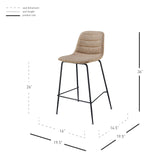 Caleb  Fabric Counter Stool - What A Room