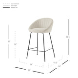 Watson  Fabric Counter Stool (Set of 2) - What A Room
