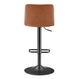 Bruce  Faux Leather Gaslift Bar Swivel Stool (Set of 2) - What A Room