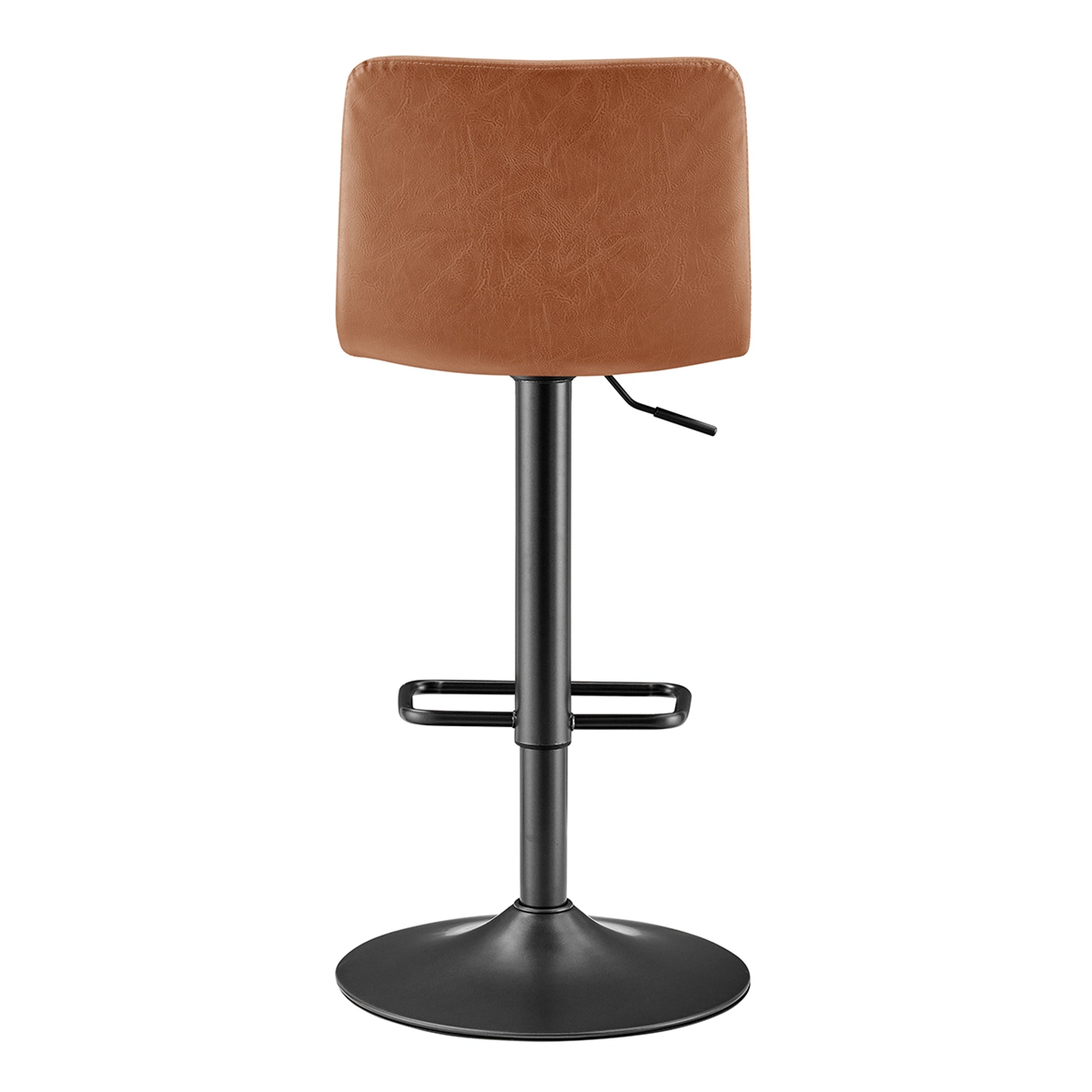 Bruce  Faux Leather Gaslift Bar Swivel Stool (Set of 2) - What A Room