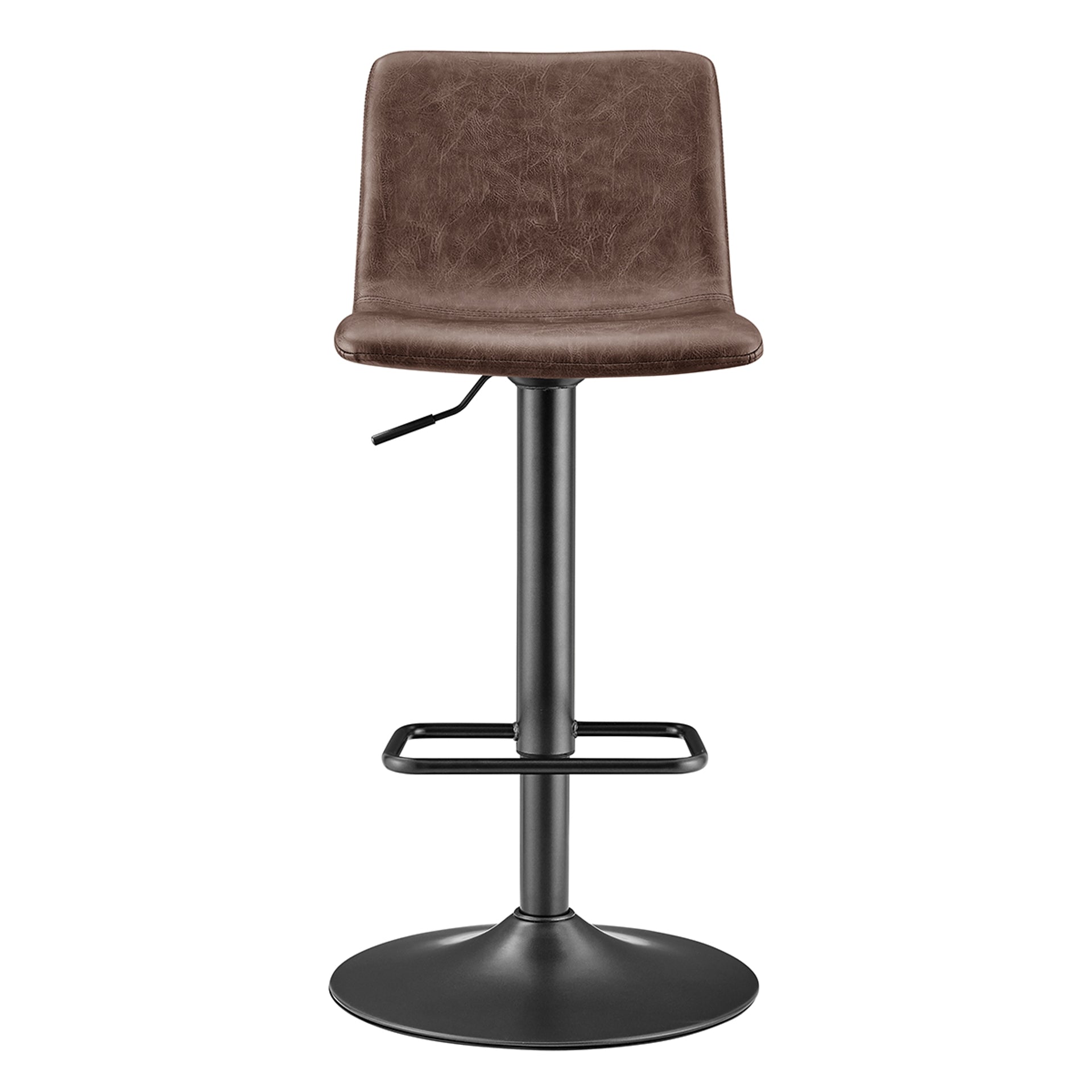 Bruce  Faux Leather Gaslift Bar Swivel Stool (Set of 2) - What A Room