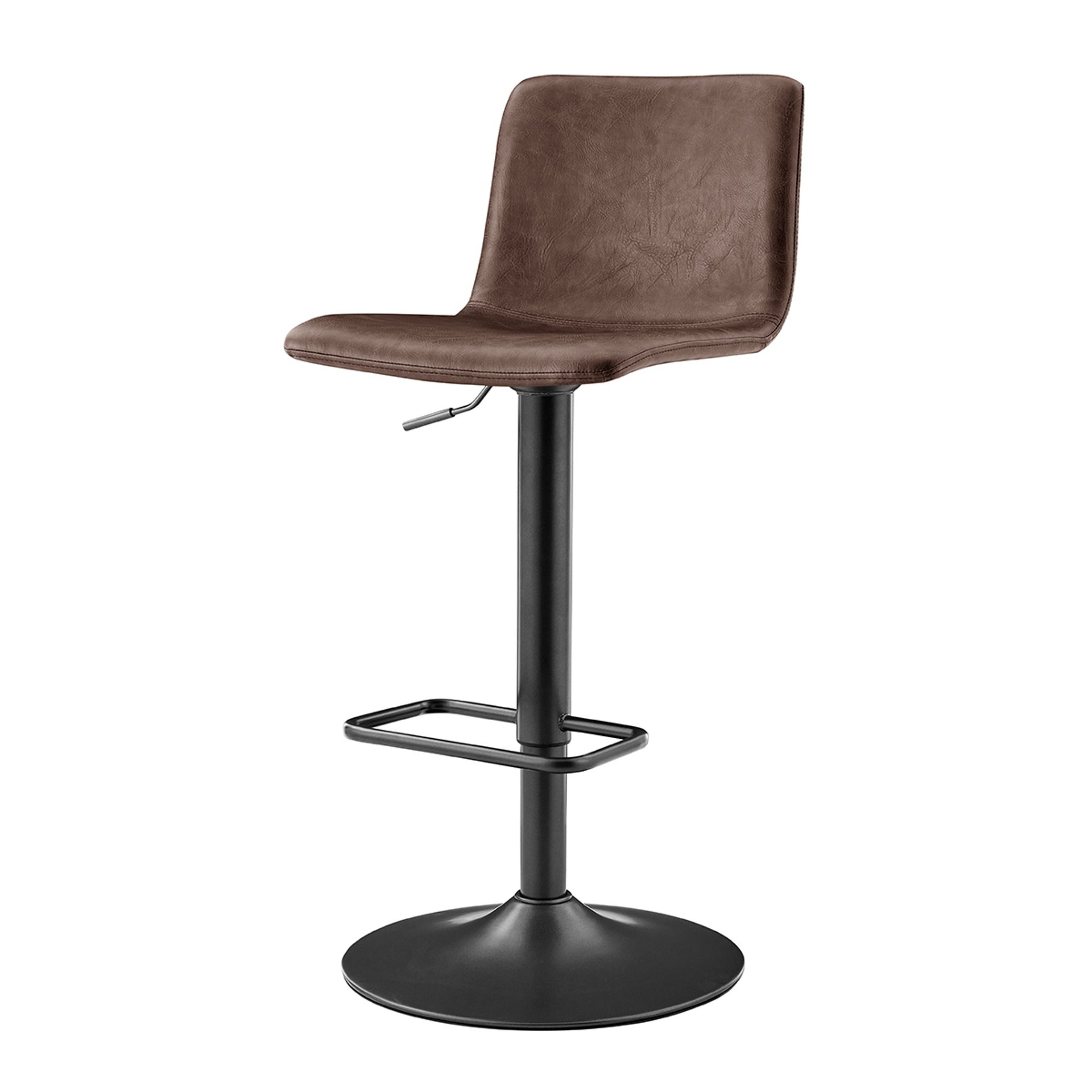 Bruce  Faux Leather Gaslift Bar Swivel Stool (Set of 2) - What A Room