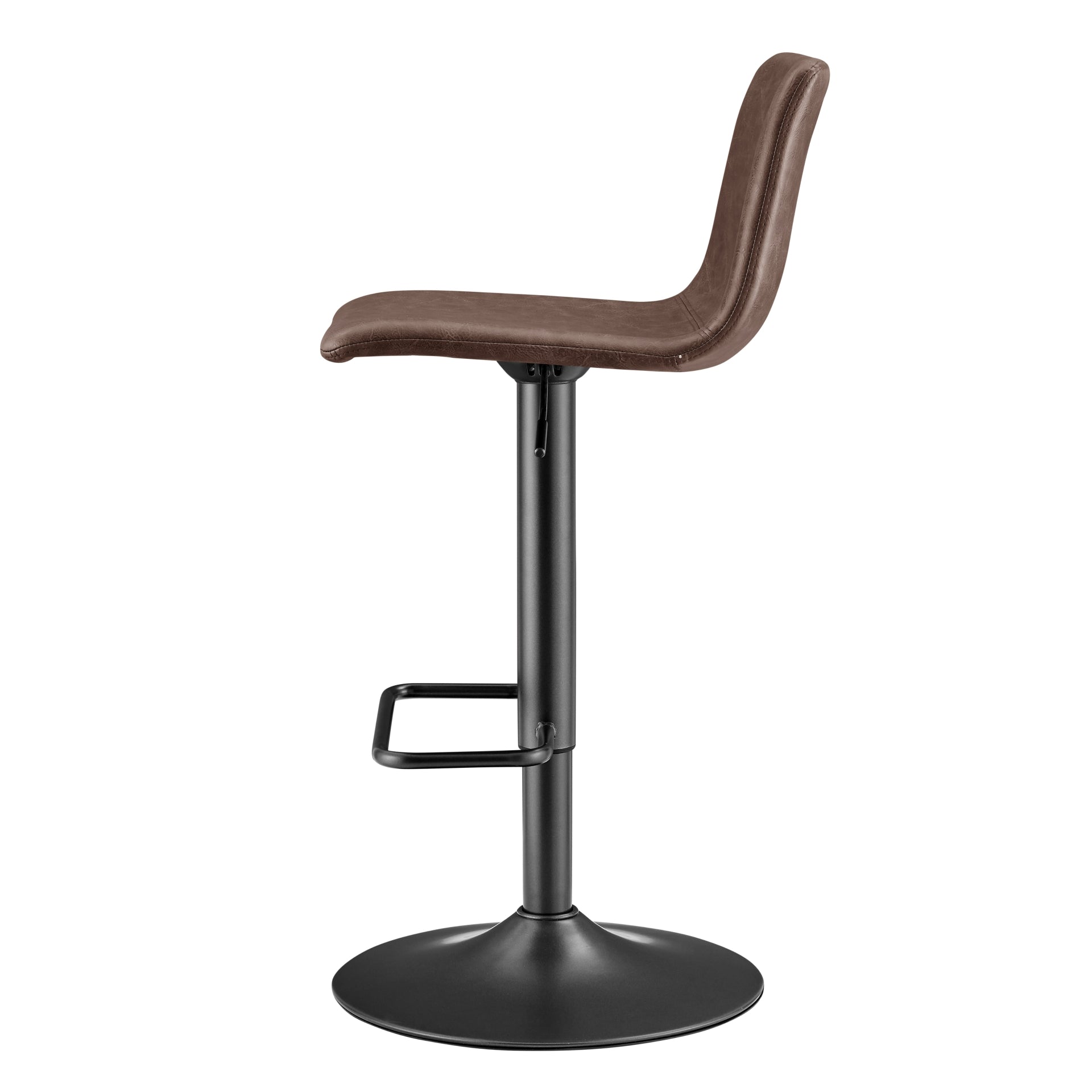 Bruce  Faux Leather Gaslift Bar Swivel Stool (Set of 2) - What A Room