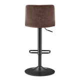 Bruce  Faux Leather Gaslift Bar Swivel Stool (Set of 2) - What A Room