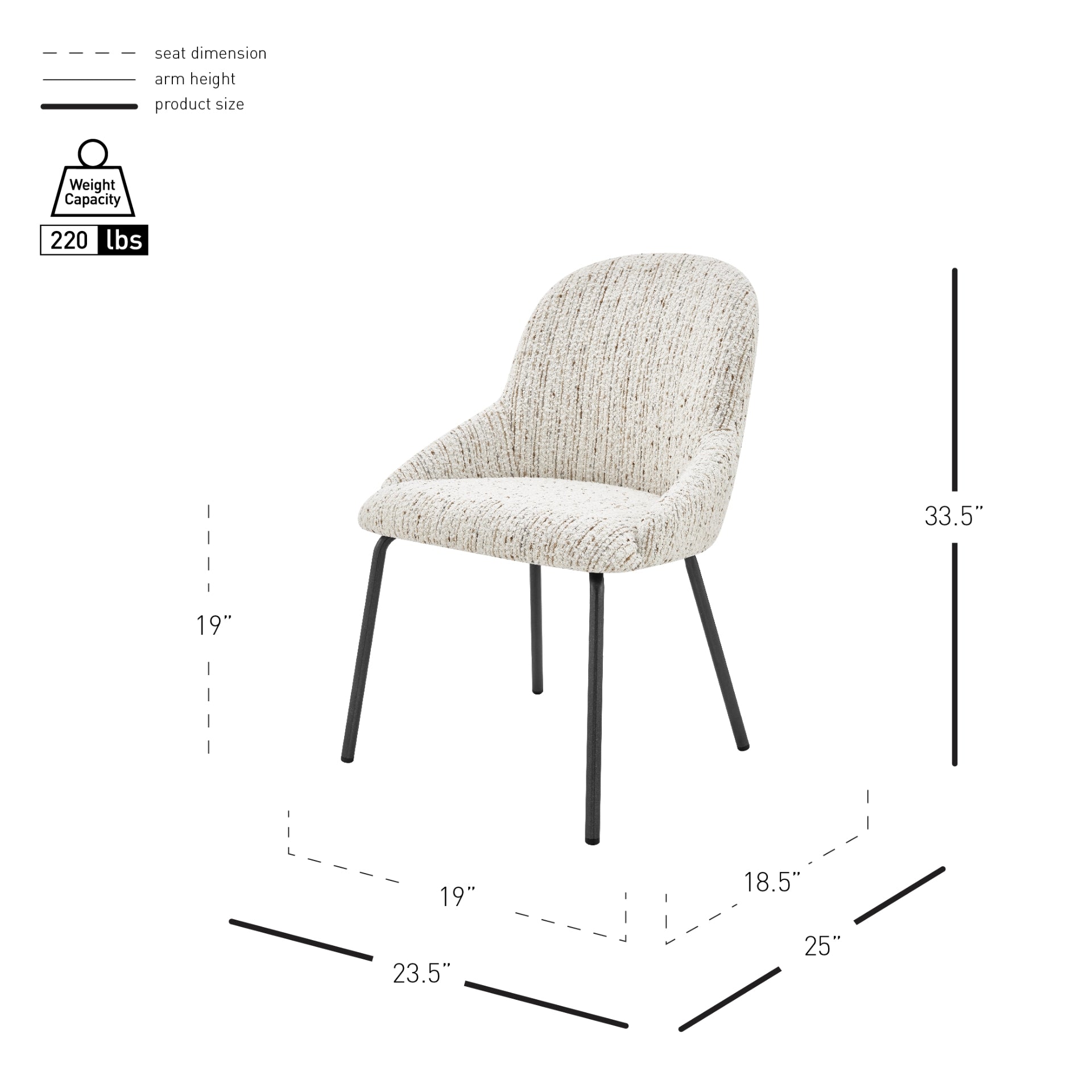 Katrisa  Fabric Dining Side Chair - What A Room