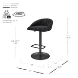 Jorrell  Fabric Gaslift Swivel Bar Stool (Set of 2) - What A Room